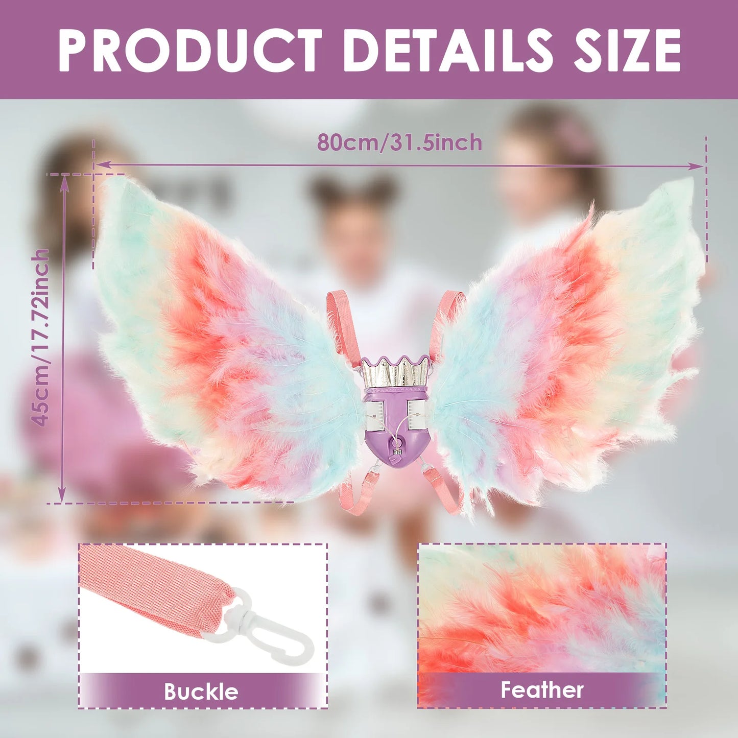 Fairy Wings LED Angel Wings Butterfly Wing Sparkling Sheer Wings Butterfly Fairy Halloween Costume Angel Wings for Women Kids
