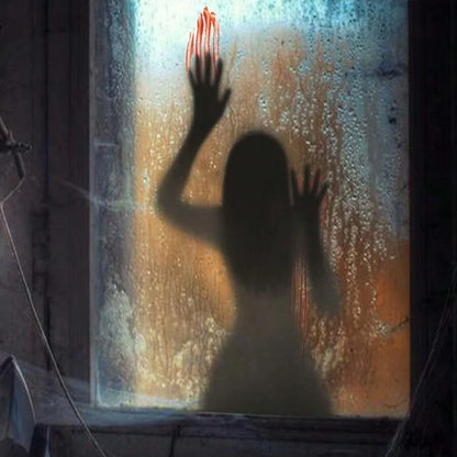 1pc Halloween Horror Female Ghost Blood Hand Wall Stickers for Halloween Party Glass Window DIY Backdrop Decorative Wall Sticker