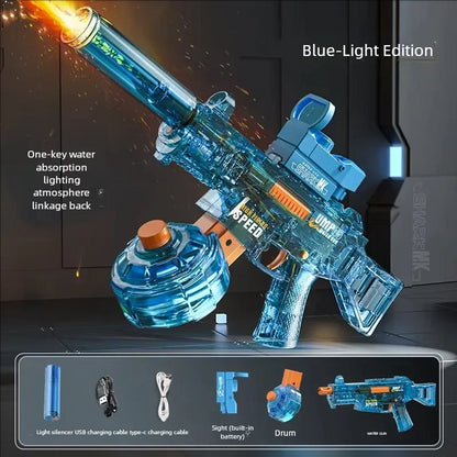 Summer Beach Pool Toys Water Toys Party Toys Gatling Gun Watergun Gatling Electric Powerful Water Gun Sports-Entertainment Gifts