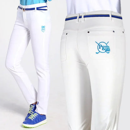 PGM Golf Pants Woman High Elastic Soft Trousers for Golfer Play Golf Ball Ladies Clothing Spring Summer Sports Pants KUZ024