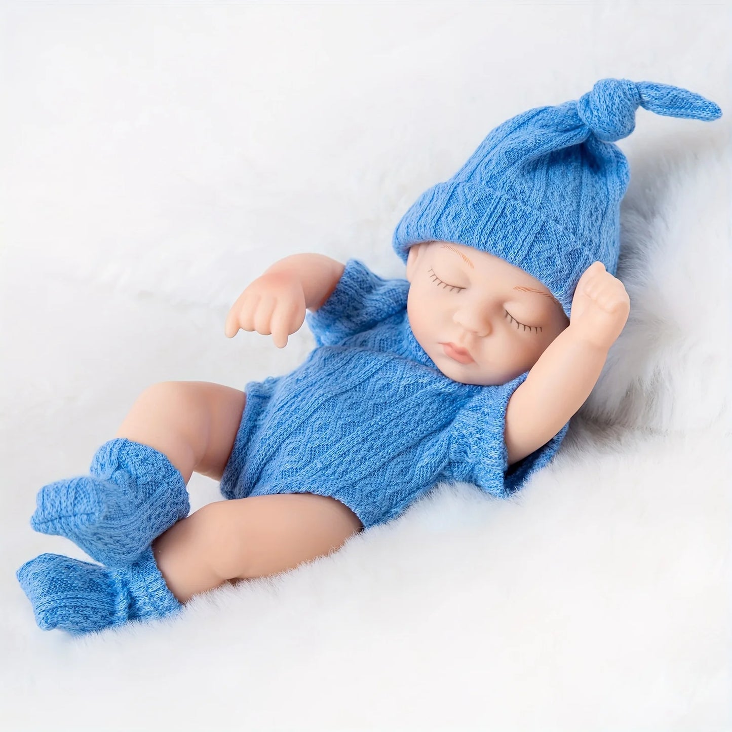 Mini 7 Inch Reborn Doll  Sleeping Baby Doll 19cm Born Dolls Baby Toys ,The Best Gift for Girls.