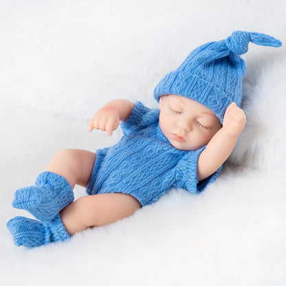 Mini 7 Inch Reborn Doll  Sleeping Baby Doll 19cm Born Dolls Baby Toys ,The Best Gift for Girls.