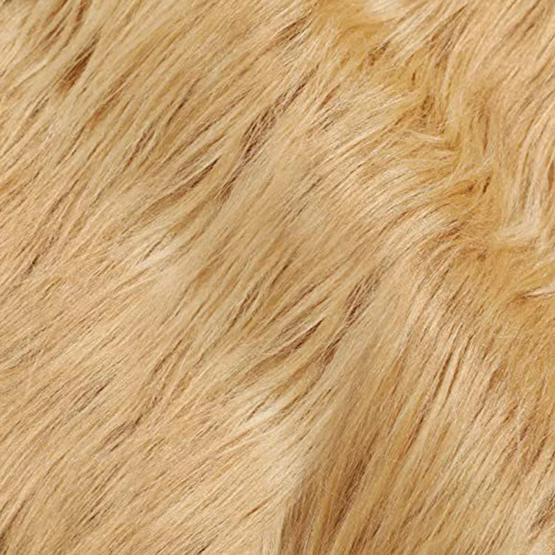 25*25Cm Faux Fur Fabric Square Artificial Fur Long Pile Plush Fabric for DIY Chair Cushion Crafts Dolls Beard Hair Decoration