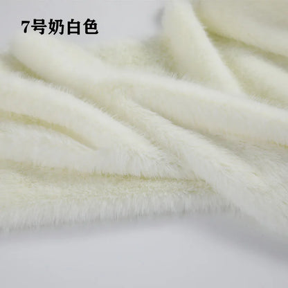 40Colours 2cm Imitation Mink Plush Fur Fabric Doll Manual DIY Counter Scarf Cuddle Doll Faux Fur Fabric 50*50