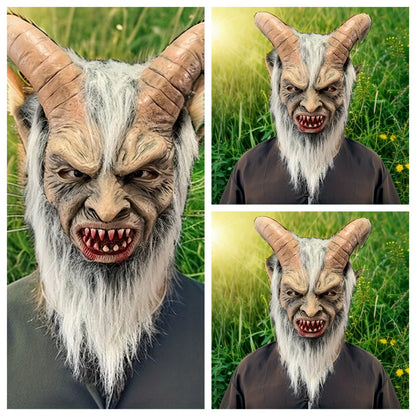 Dark Night Diablo Latex Mask, Realistic Face Mask, Halloween Christmas Party, Role Play, Bar Party Masks，   Masquerade Mask
