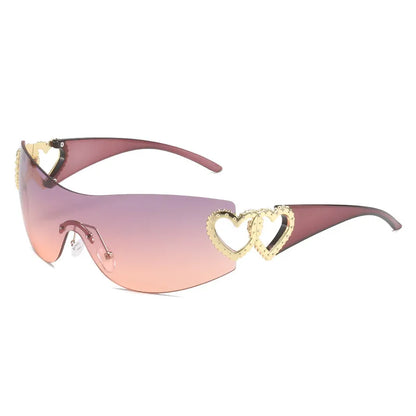 Fashion Y2k Designer Sunglasses Women 2025 Luxury Trending Sunglasses Woman Shade Pink Glasses Goggle 2000'S Lentes De Sol Mujer