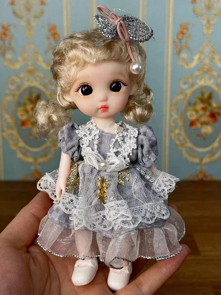 Lovely 17cm Doll 1/8 Bjd Dolls Mini Playhouse Doll Toy Kids Girls Dolls Toy Gift