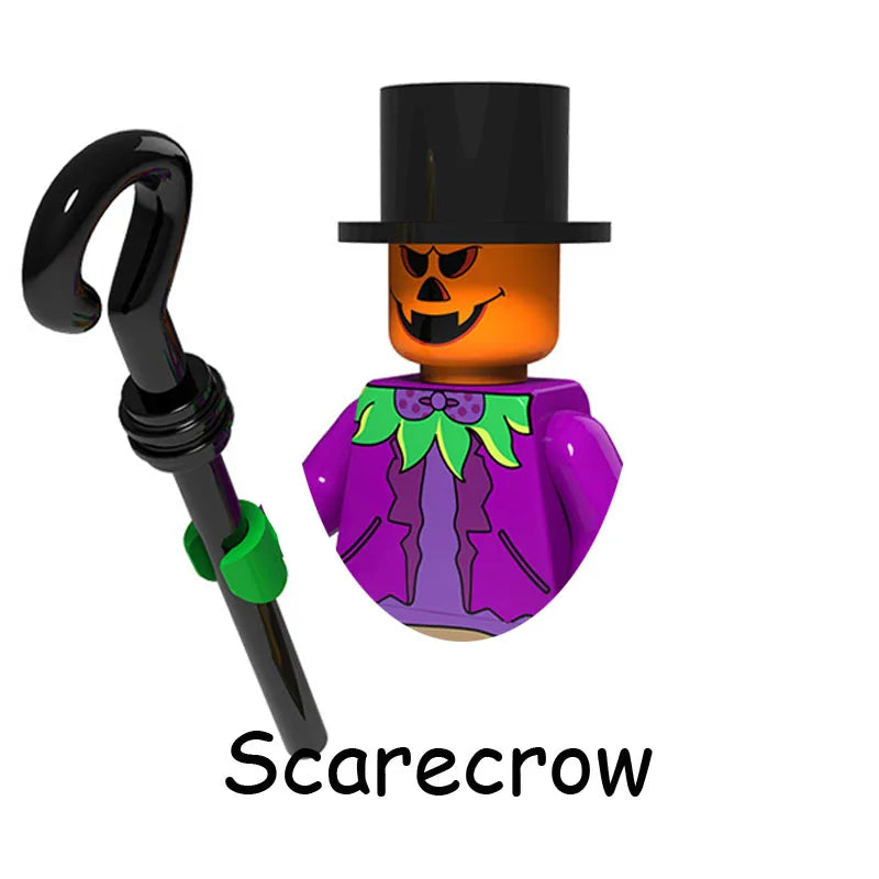Halloween Horror Movie Terrible Leatherface Slender Man Midnight Ring Model Blocks Construction Building Brick Toys for Children
