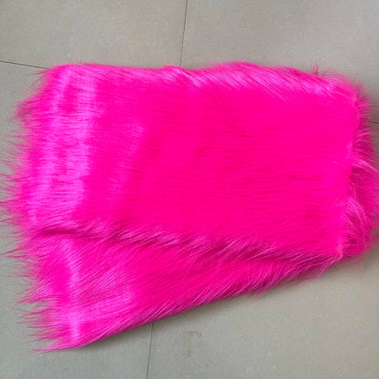 White Long Fur Long Hair Plush Fabric Fur  by the Meter for Clothes Upholstery Toys Coats Doll Sewing Soft Green Faux Fur Cloth