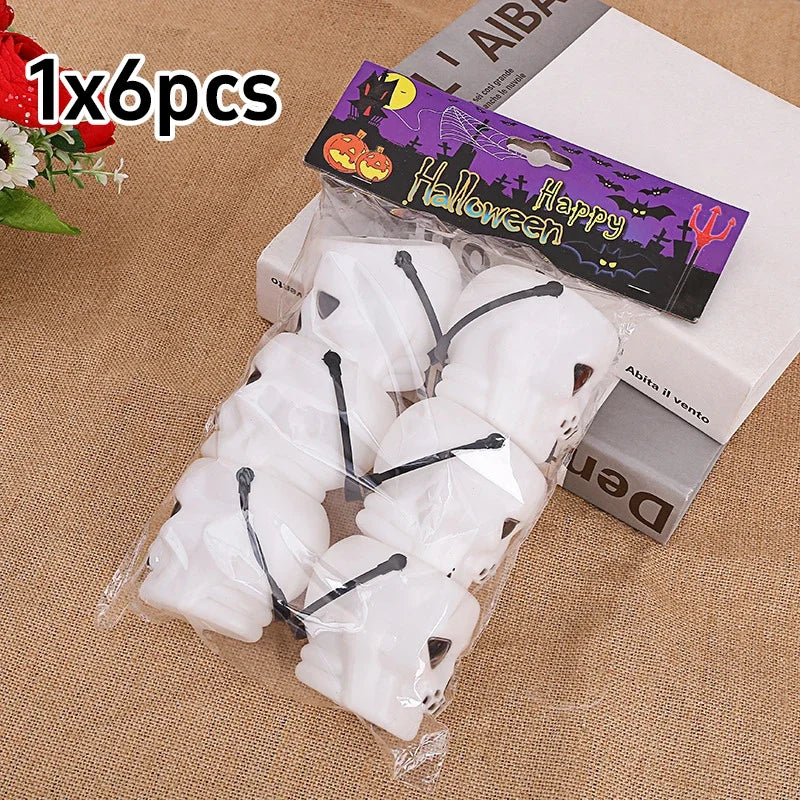 6pcs Halloween Cauldron Bucket Candy Pumpkin Mini Witch Black Pot Decor Buckets Bowl Witches Kettle Container
