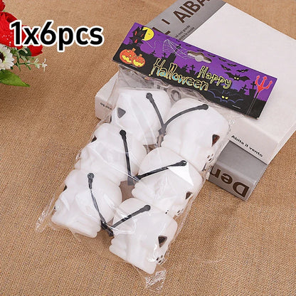 6pcs Halloween Cauldron Bucket Candy Pumpkin Mini Witch Black Pot Decor Buckets Bowl Witches Kettle Container