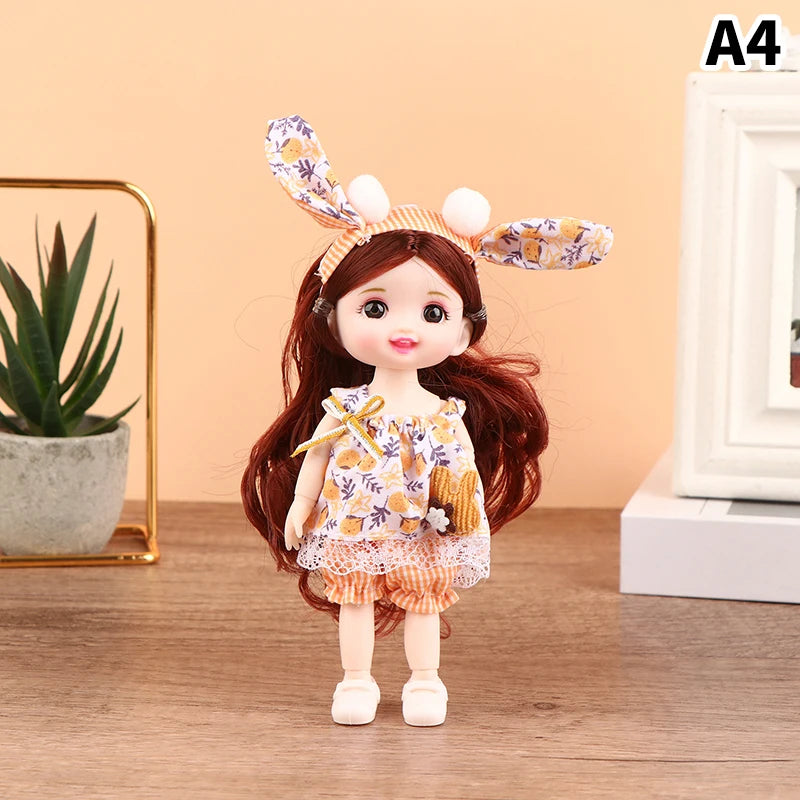 Innovative and Practical for Girls Birthday Gift Cute Fashion Princess DIY Dress Up Toys New 16CM Exquisite Mini Imitation Dolls