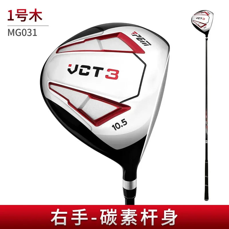 PGM VCT3 Golf Clubs Men Drivers 1 Wood Beginners Right Hand Aluminum Alloy Head Hybrids Wood Pole 1/3/5/U4 Carbon Shaft MG031