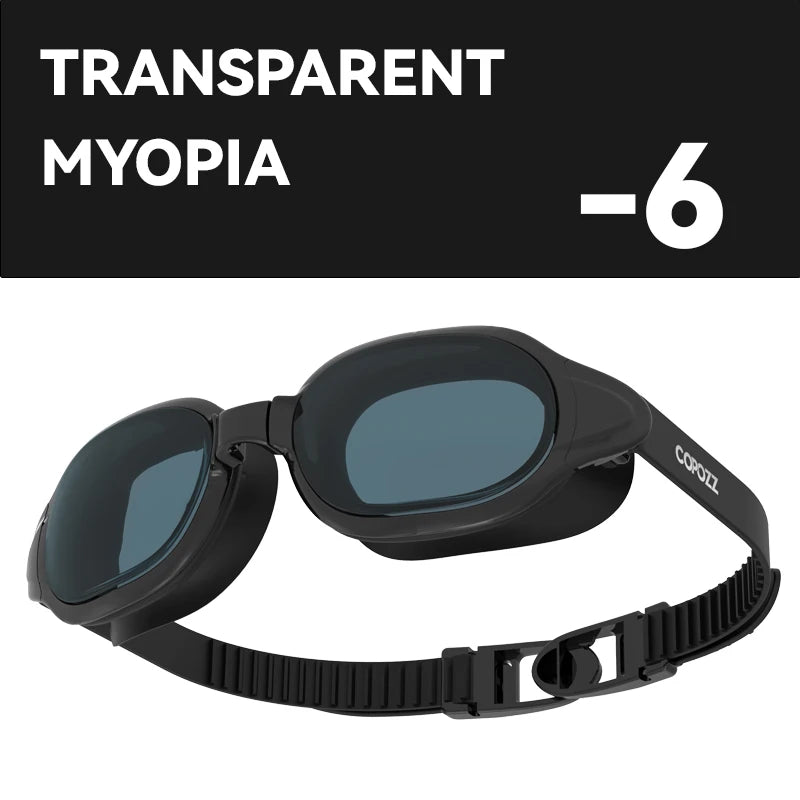 COPOZZ Best Swimming Goggles Men Women Adult Swim Goggle Professional Anti Fog Pool Swimming Glasses Eyewear -1.5 to -7