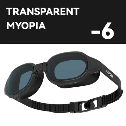 COPOZZ Best Swimming Goggles Men Women Adult Swim Goggle Professional Anti Fog Pool Swimming Glasses Eyewear -1.5 to -7