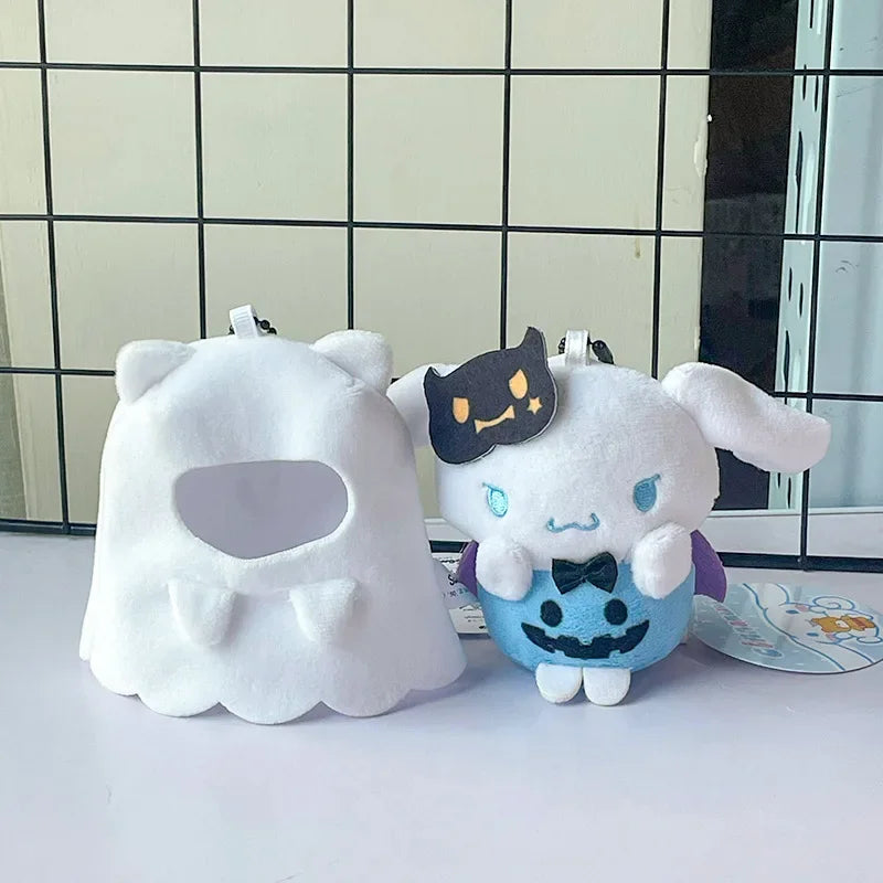 2023 New Sanrio Cinnamoroll Kuromi Halloween Cape Plush Pendant Doll Cute Doll School Bag Ornament Keychain Children's Gift