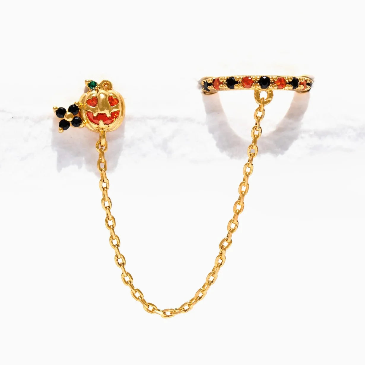 New Halloween Gothic Cute Oil Drip Pumpkin Ghost Skull Stud Earrings for Women Fashion Jewelry Gift Wholesale