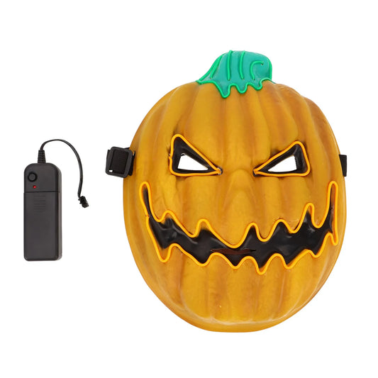 Halloween Pumpkin Mask Lifelike Design LED Luminous Novelty Scary Pumkin Mask 3 Lighting Modes for Men Women Mask Parties