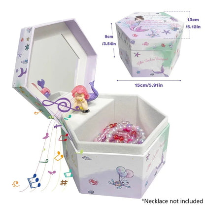 Unicorn Music Box Girl's Jewelry Storage Box With Rotating Unicorn Ballet Bedroom Decoration Birthday Christmas Gifts for Kids