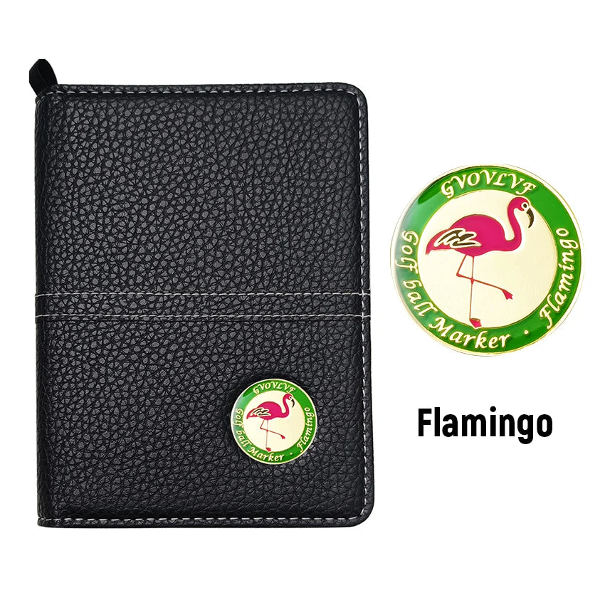 1 Set Golf Scorecard Holder Golf Score Card Wallet With Card Slot and Pencil Loop and Golf Marker Golf Accessories for Golfers