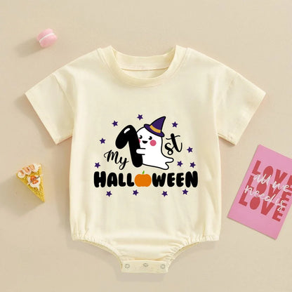 My First Halloween Print Baby Bubbles Romper Halloween Party Infant Outfit Bodysuit Newborn Large Jumpsuit Newborn Retro Clothes