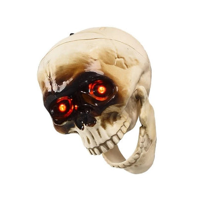 Talking Skull Ornament With Light and Sound Halloween Themed Party Accessory