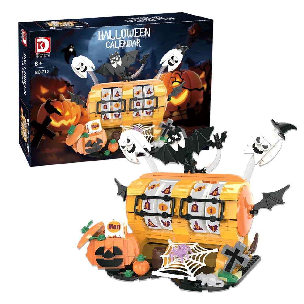 Halloween Creative Building Blocks Set MOC Halloween Hut Pumpkin Lantern Pumpkin House Decoration Assemble Bricks Kit Toys Gifts
