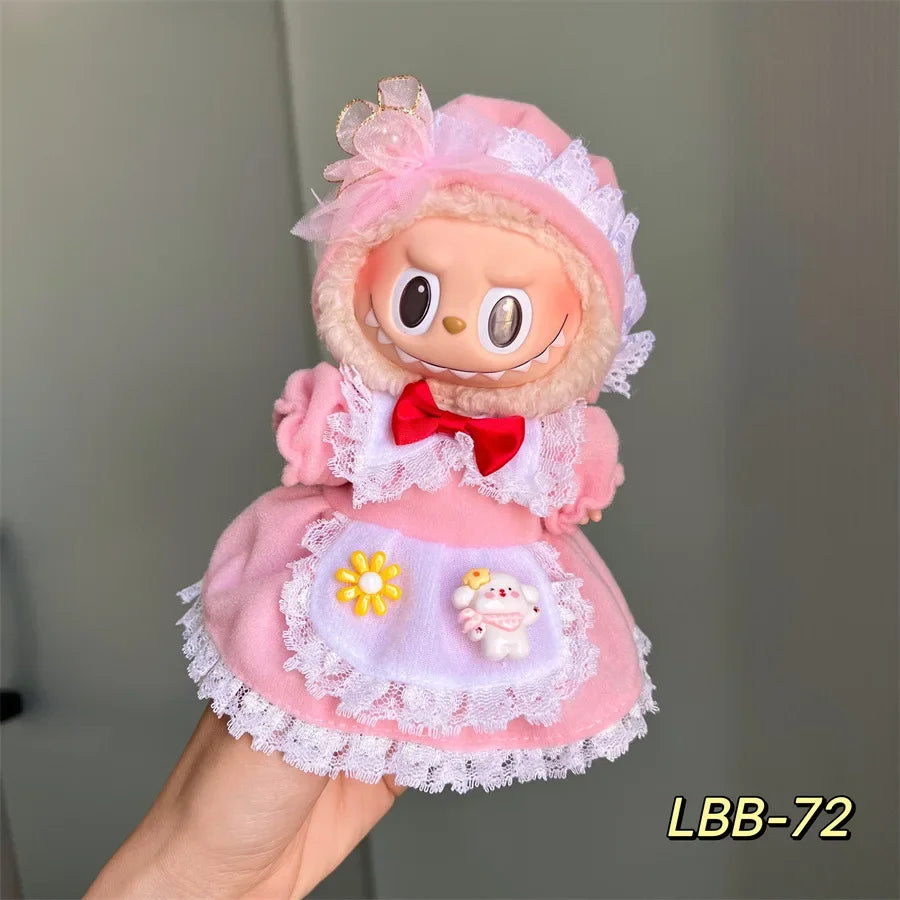 Mini Doll'S Clothes Outfit Accessories for Korea Kpop Exo 15-17cm Labubu Idol 10cn Cotton Doll Replacement Suit Clothing Gift