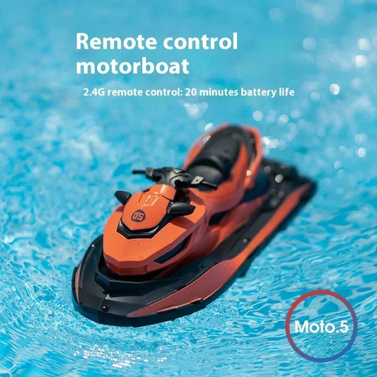 New 2.4g Mini Rc Jet Ski High-Speed Rc Doll Double Motor Boat and Electric Motorboat for Kids Summer Water Play Ideal as a Gift