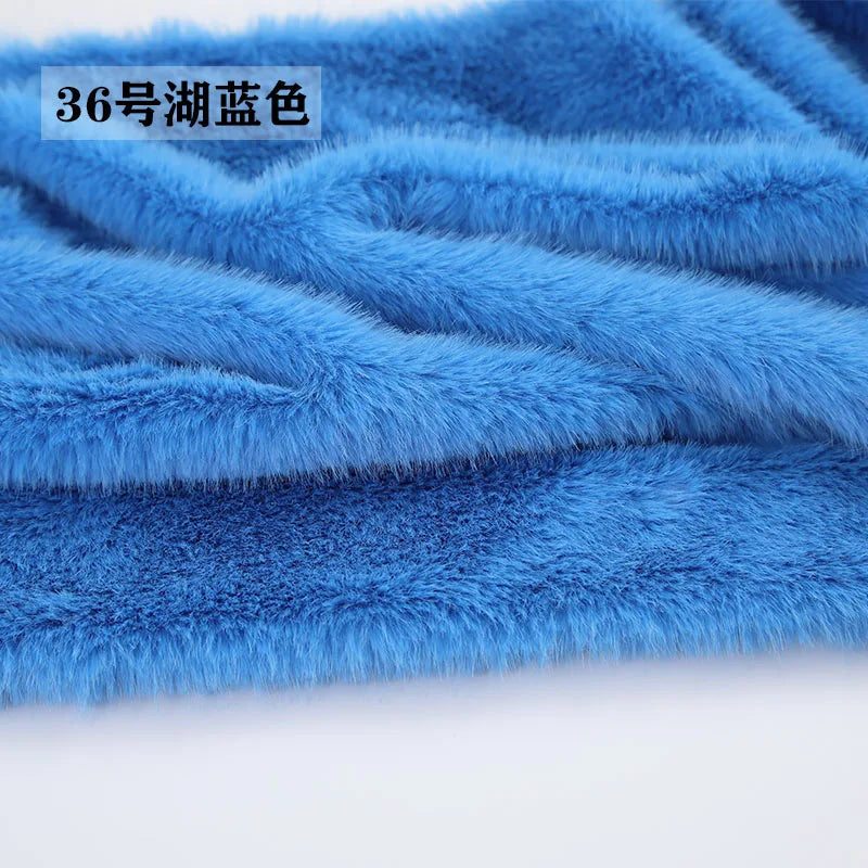 40Colours 2cm Imitation Mink Plush Fur Fabric Doll Manual DIY Counter Scarf Cuddle Doll Faux Fur Fabric 50*50