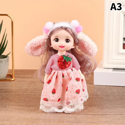 Innovative and Practical for Girls Birthday Gift Cute Fashion Princess DIY Dress Up Toys New 16CM Exquisite Mini Imitation Dolls