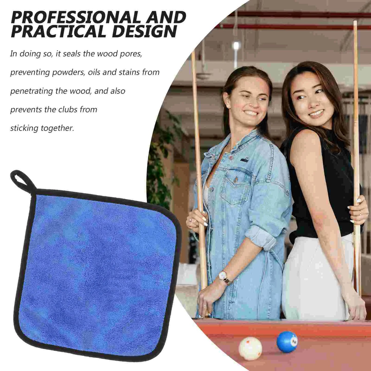 Pole Cloth Reusable Towel Billiard Pool Cue Accessories Supplies Professional Pools Shaft Polisher
