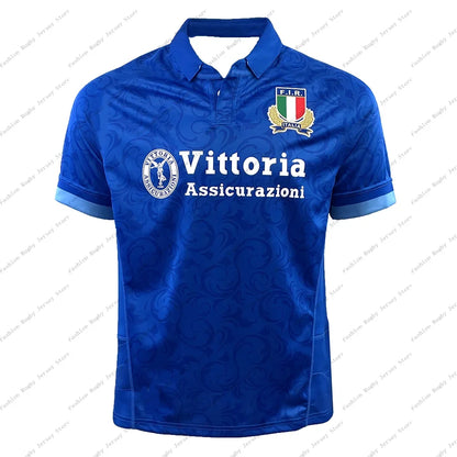 2024_25 Hot Italy Rugby Jersey Clothes Player Men Kids Children Train Polo T Shirt Team Girls Women Tee Teenager Home Top New -