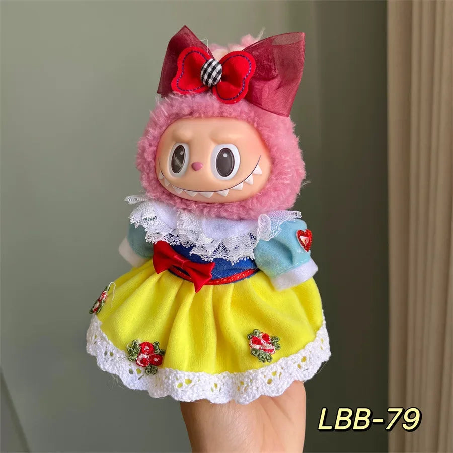 Mini Doll'S Clothes Outfit Accessories for Korea Kpop Exo 15-17cm Labubu Idol 10cn Cotton Doll Replacement Suit Clothing Gift