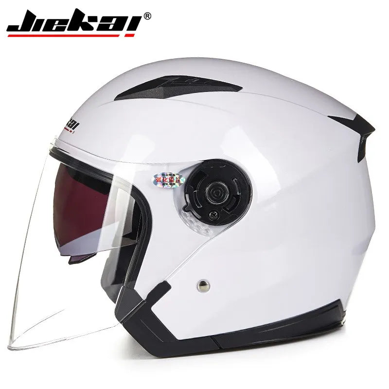NEW Motorcycle Electric Bicycle Helmet Four Seasons DoubleLenses Racing Half Helmets Motorbike Helmet Medio Casco