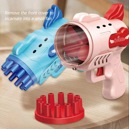 Bubble Gun 29 Holes Electric Automatic Summer Soap Water Bubble Machine 2-In-1 for Children Gift Toys