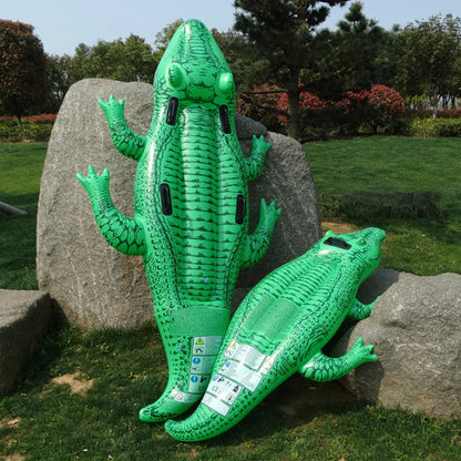 Inflatable Swimming Pool Water Toy Crocodile Water Ride Toys Summer Pool Beach Floating Inflatable Alligator Seat