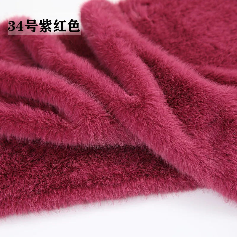40Colours 2cm Imitation Mink Plush Fur Fabric Doll Manual DIY Counter Scarf Cuddle Doll Faux Fur Fabric 50*50