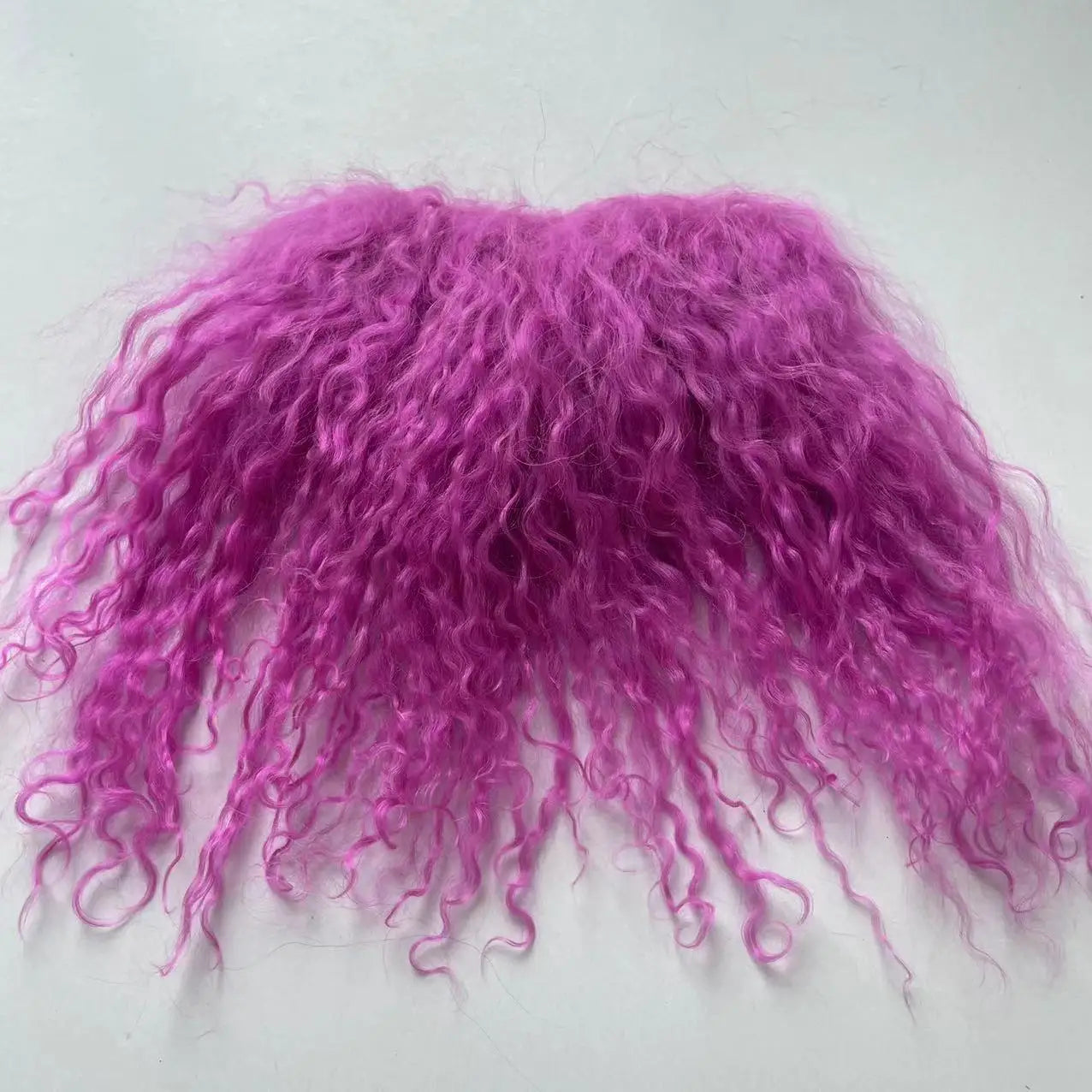 High Quality Sheepskin Wool Lamb Fur Pelt Hair Row Curly Hair Extensions SD Blyth Dolls Wigs Hair Wefts Accessories