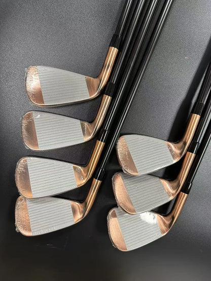 New Brand Golf Irons Copper Color Set P 790 456789p With Shaft and Grip P790 Golf Club Iron Set 8pcs Head Cover Free Shipping
