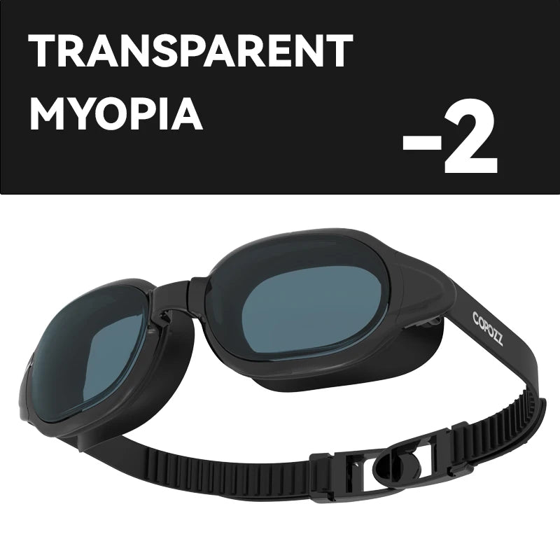 COPOZZ Best Swimming Goggles Men Women Adult Swim Goggle Professional Anti Fog Pool Swimming Glasses Eyewear -1.5 to -7