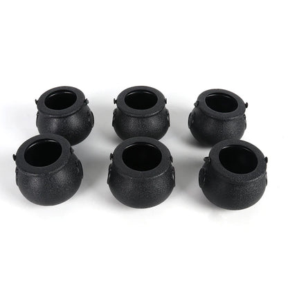 6/12pcs Mini Black Kettles Candy Box Witch Cauldron Pot Candy Bucket Holder Halloween Party Decoration  Trick or Treat KIds Gift