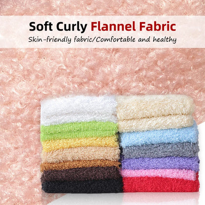1 Yard Soft Warm Furry Fluffy Plush Fabric Curly Teddy Faux Fur Fabric for Clothing Lining Coat Doll Bag Hat Diy Pet Toy Clothes