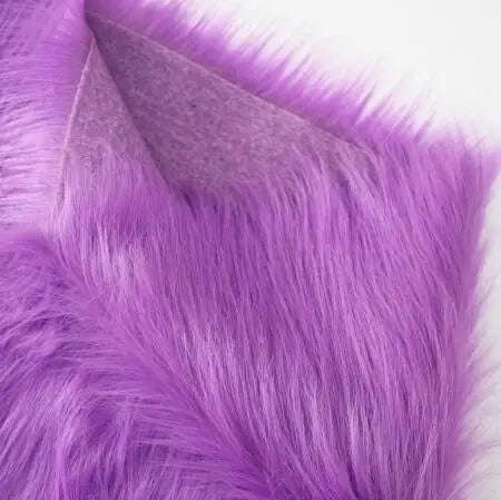 4 Kinds of Purple 12cm Long Pile Fur Faux Fur Fabric Soft Plush Faux Fur Fabric Sewing DIY Toy Home Background Decoration Cloth