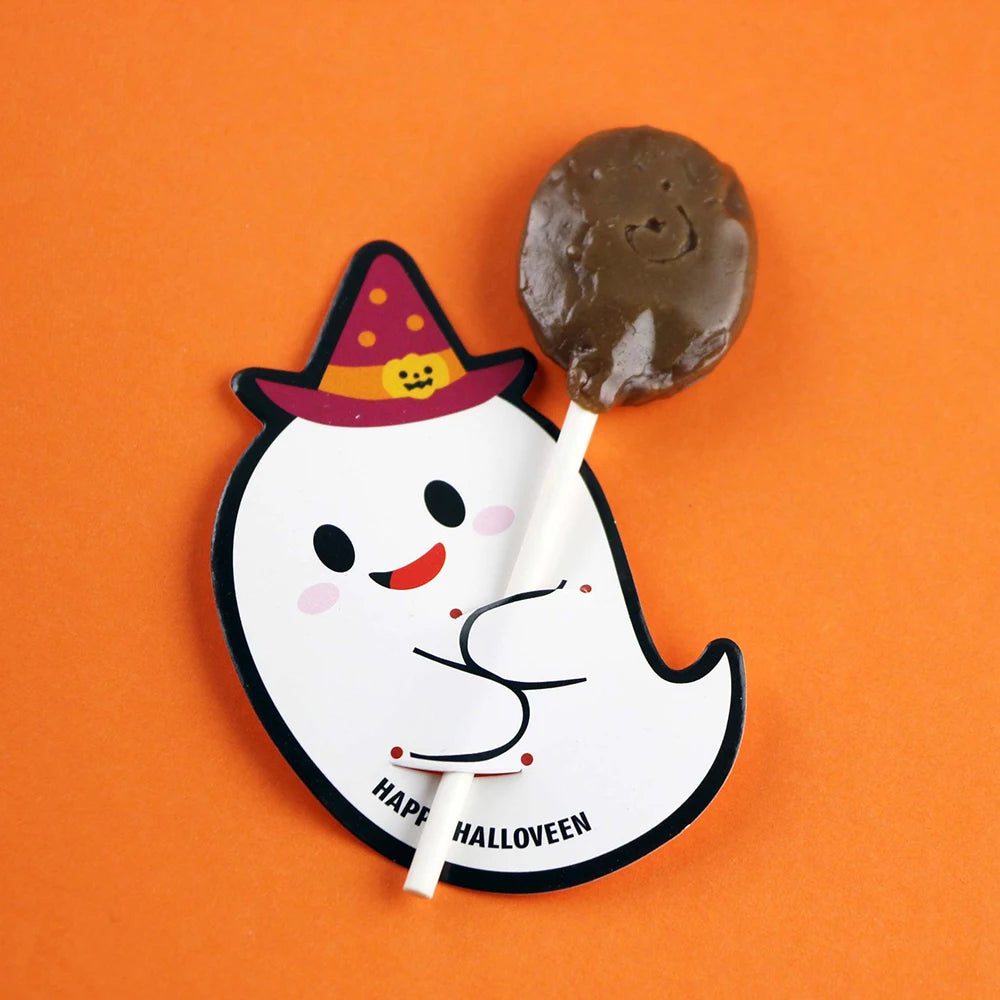 50Pcs Halloween Candy Box Lollipop Packing Card Pumpkin Ghost Card For Diy Halloween Party Decoration Favors Halloween 2024