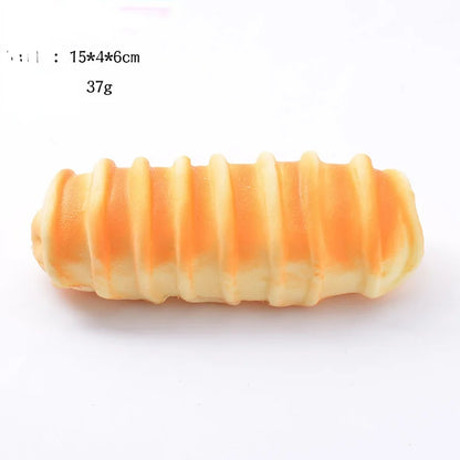 Creative Simulation Bread Toast Donuts  Squeeze Stress Relief Toys Spoof Artificial Bread Simulation Food Desktop Decoration