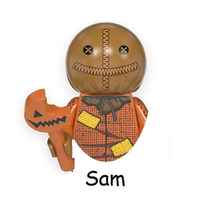 Halloween Horror Movie Terrible Leatherface Slender Man Midnight Ring Model Blocks Construction Building Brick Toys for Children