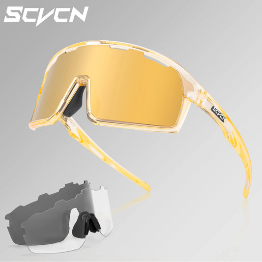 Scvcn-Cycling Sunglasses for Men and Women, UV400 Glasses, MTB Sunglasses, Sports Eyewear, Woman Goggles, Bicycle Eyewear, 2024