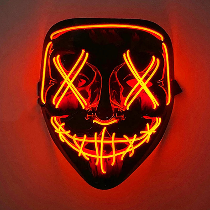 New Arrival LED Luminous Cosplay Anime Mask Neon Light Up Fox Mask Halloween Party Mask Carnival Party Led Mask
