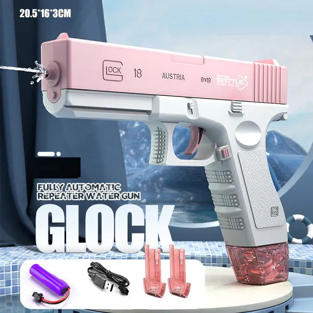 New 2024 Experience Fully Automatic Summer Water Gun Electric Glock Pistol Shooting Water Fun Toys for ChildrenBoysGirls Adults